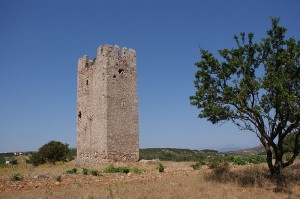 Vravrona Signal Tower, one of the few fortification works remaining from the Frankish rule in the Mesogeia region