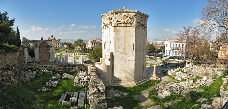 The Tower of the Winds in Athens, Greece