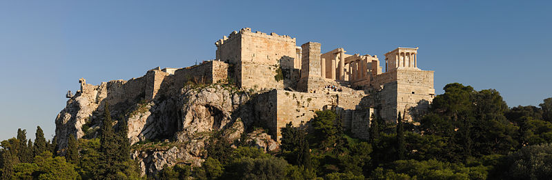Acropolis, panoramic view from Areopagus hill, Athens, Greece