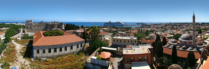 Panoramic view of Rhodes city