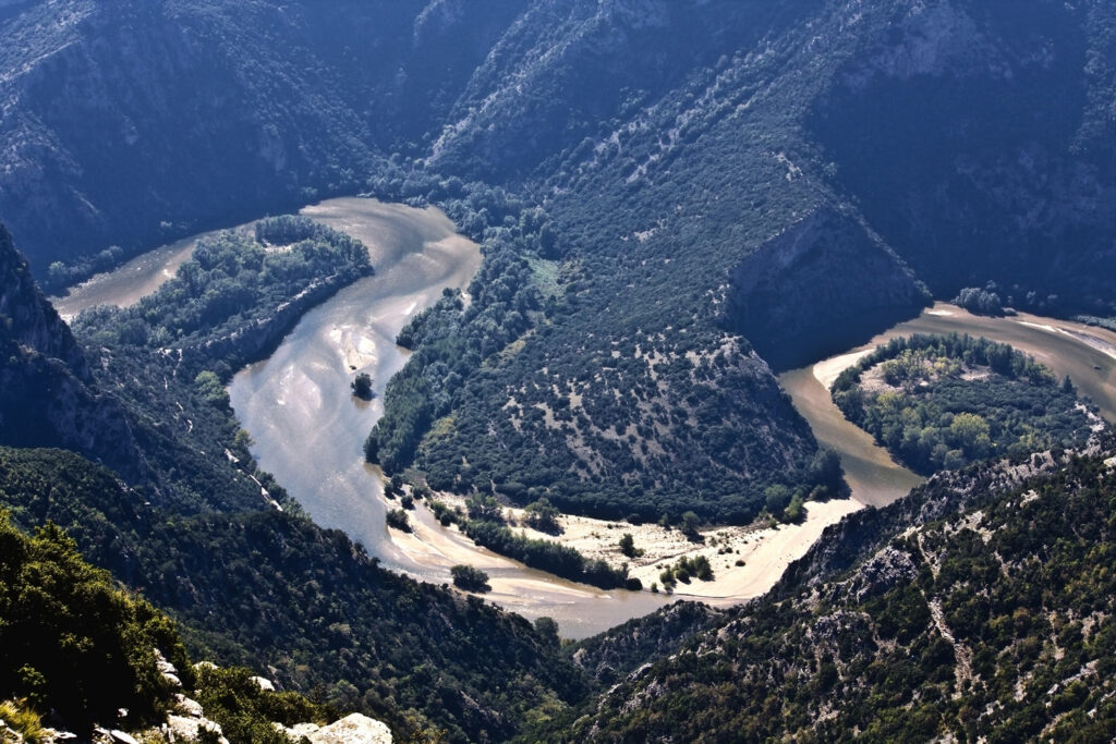 Nestos river in Western Thrace, Greece