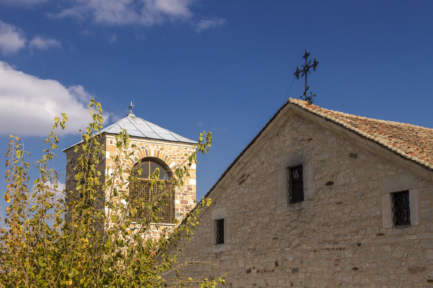 Partial view of the Greek Orthodox monastery of Panagia Portaitissa, in Soufli, Evros region, Thrace, Greece.