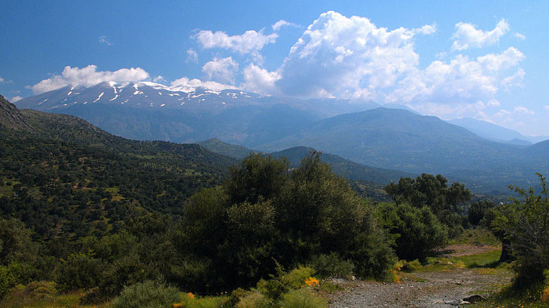 View of Psiloritis mountains from west, Crete, Greece