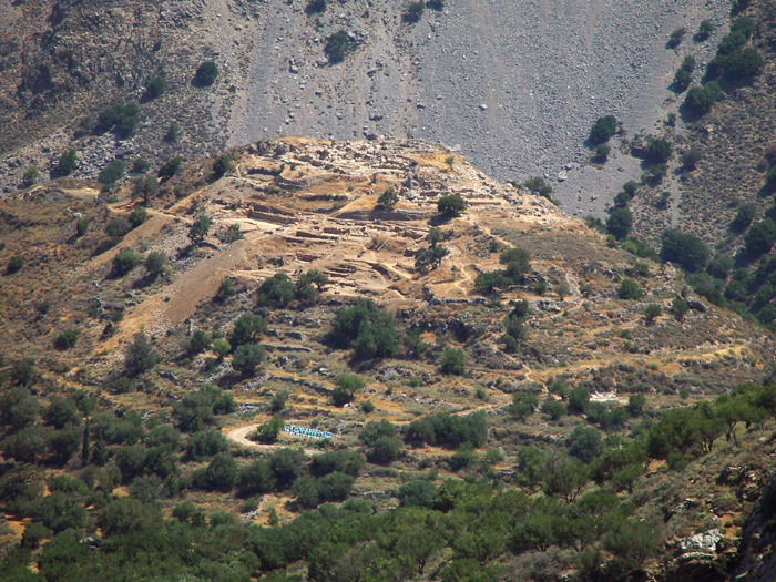 View of Azoria from southwest, Crete