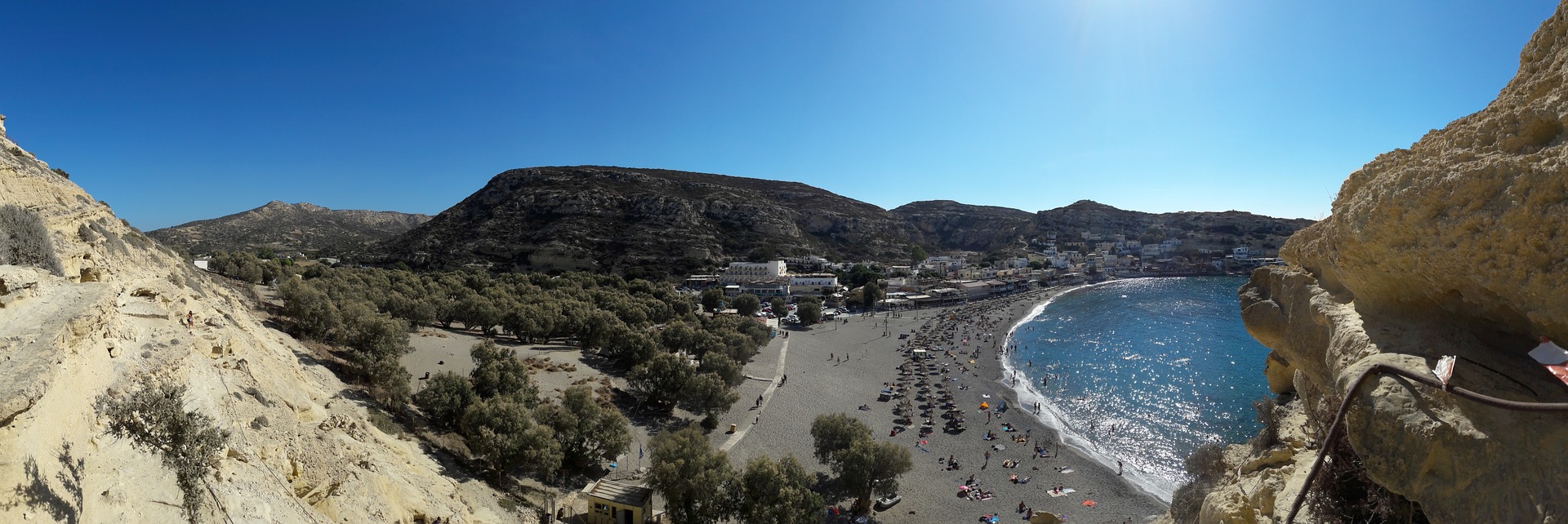 Travel to Matala Beach, Crete, Greece