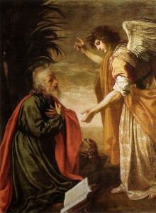 John the Apostle on Patmos by Jacopo Vignali