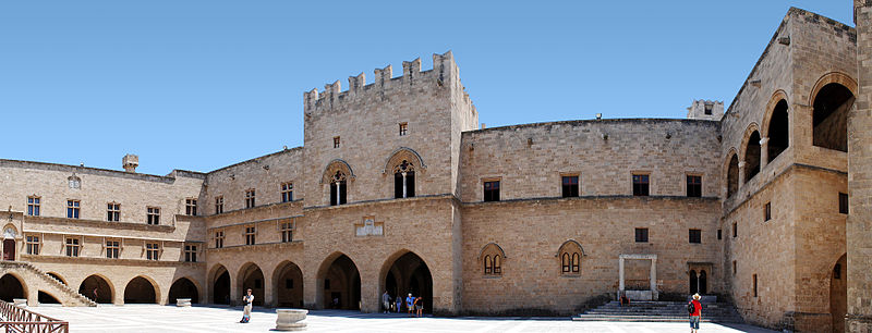 Panorama of the interior of the Grand Master's Palace