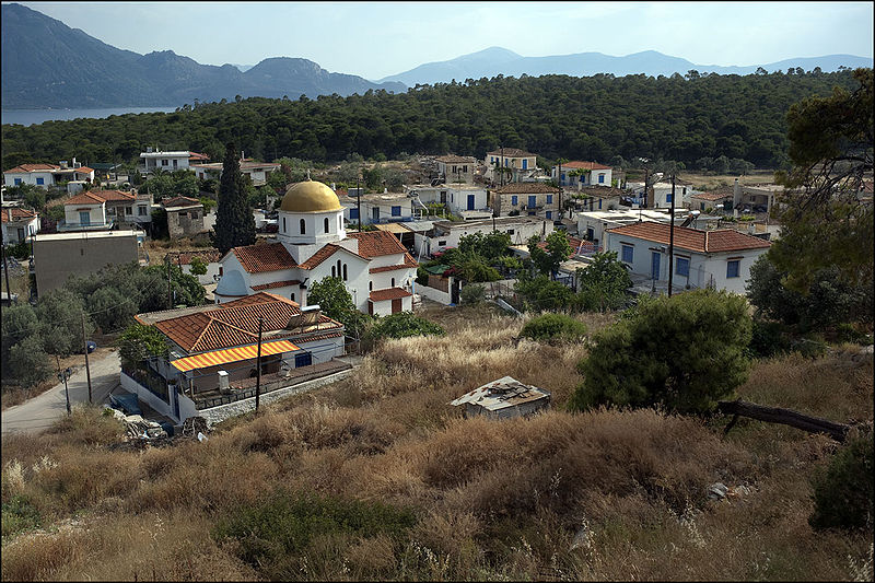 Village Limenaria, Agistri, Saronic Gulf, Greece