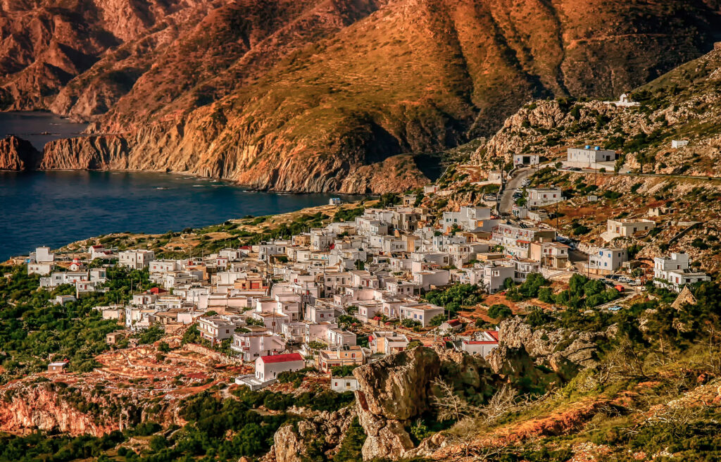 Seaside village in Karpathos, Dodecanese Greece
