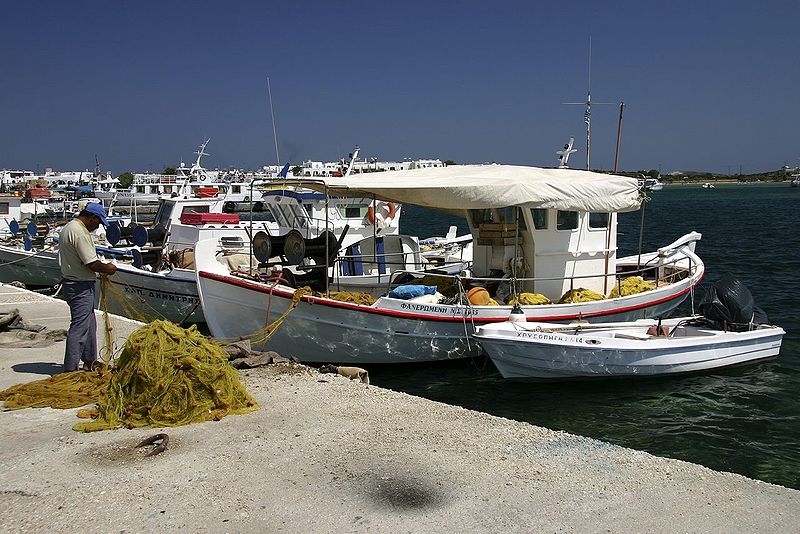 Fishing boats on Antiparos, Cyclades, Greece