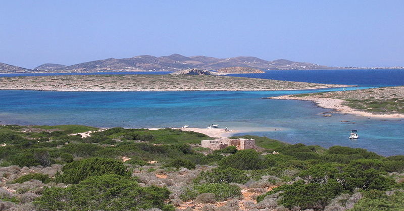 Panderonisia, Antiparos is surrounded by small islands and islets, Cyclades, Greece