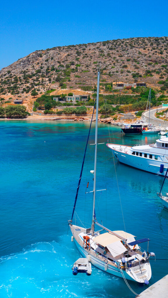 Mersini port in Schinoussa, Smaller Cyclades islands Greece
