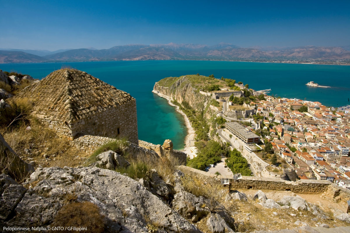 View Of Nafplio Old Town, Nafplio, Peloponnese, Greece
