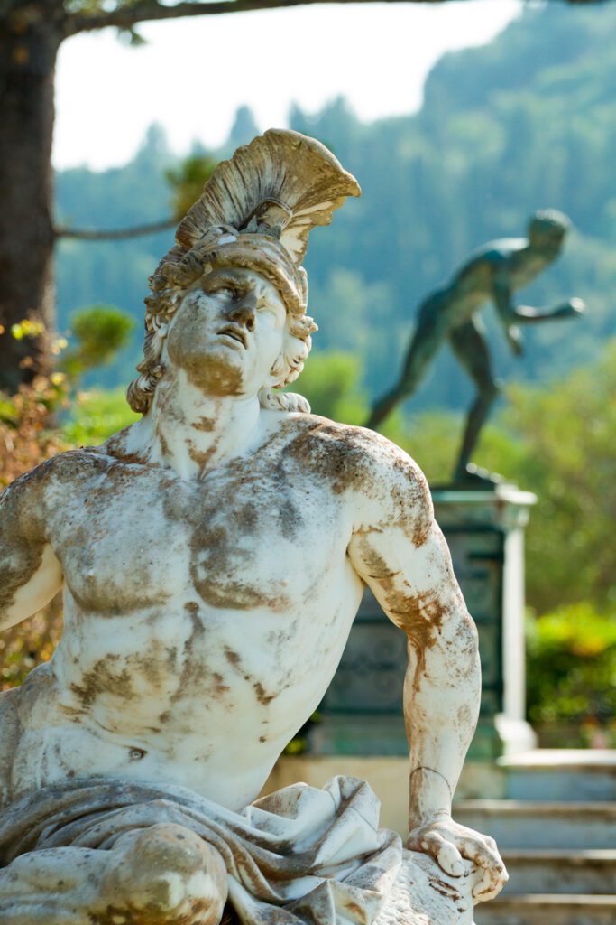Statue of Achilles in Corfu, Ionian Sea Greece