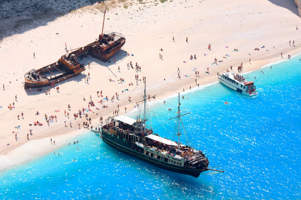 Navagio (Shipwreck) beach in Zakynthos, Ionian Sea Greece