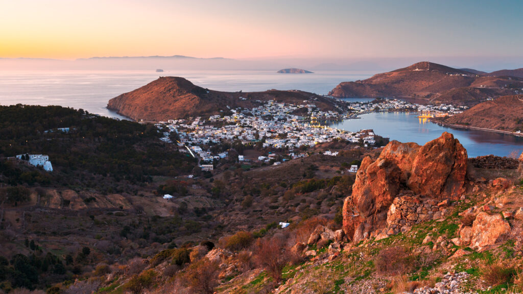 Overview of Patmos, Dodecanese Greece