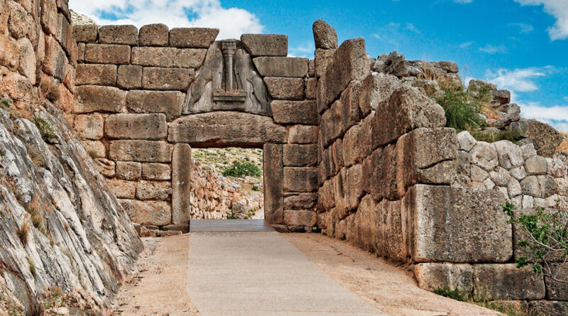 The road to Lion Gate (1.240 B.C.) Mycenae, Greece