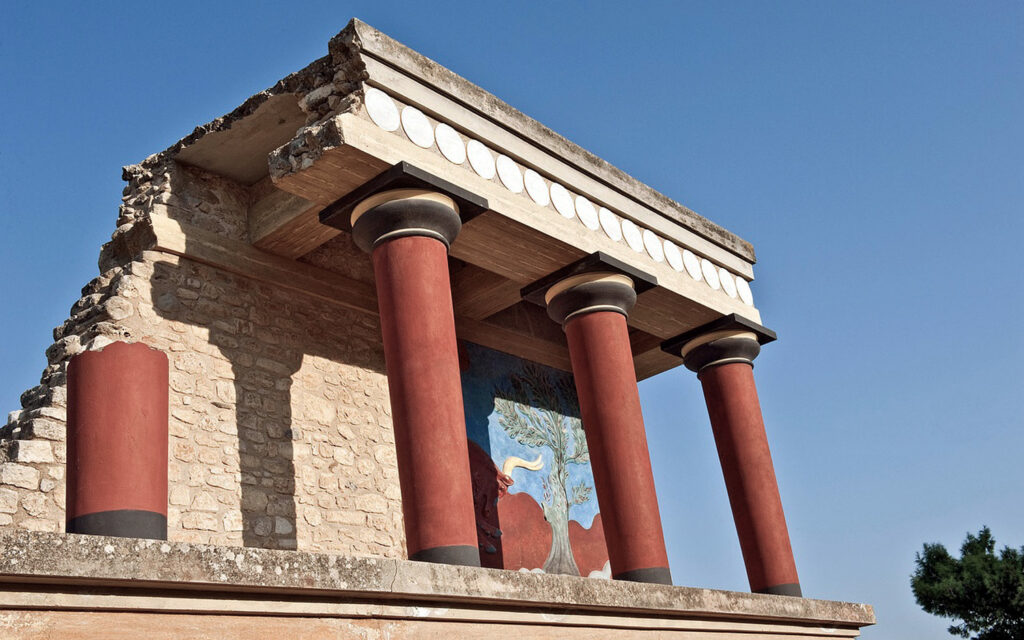 Ruin of Knossos Palace in Crete, Greece
